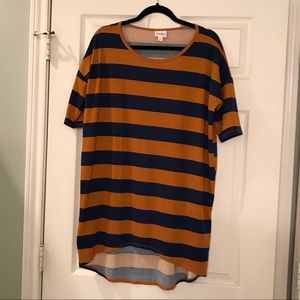 Brown and Blue LuLaRoe Irma - Small